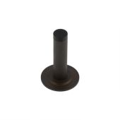 BUR-968DB-973DB Frelan Hardware Burlington Knurled 75mm Wall Mounted Door Stop (Stepped Rose) Dark Bronze