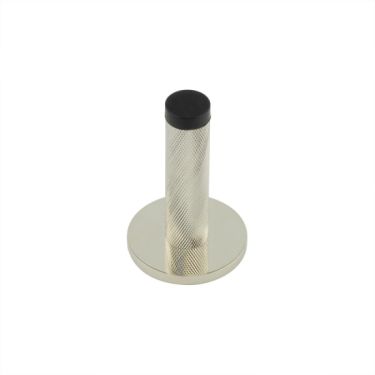 Click Here To Enlarge This Photo Of BUR-968PN-969PN Frelan Hardware Burlington Knurled 75mm Wall Mounted Door Stop (Knurled Rose) Polished Nickel
