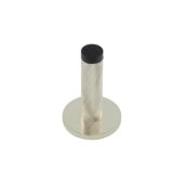 BUR-968PN-969PN Frelan Hardware Burlington Knurled 75mm Wall Mounted Door Stop (Knurled Rose) Polished Nickel