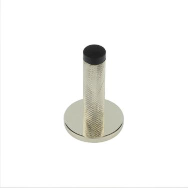 Click Here To Enlarge This Photo Of BUR-968PN-971PN Frelan Hardware Burlington Knurled 75mm Wall Mounted Door Stop (Plain Rose) Polished Nickel