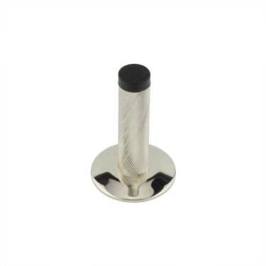 Click Here To Enlarge This Photo Of BUR-968PN-972PN Frelan Hardware Burlington Knurled 75mm Wall Mounted Door Stop (Chamfered Rose) Polished Nickel