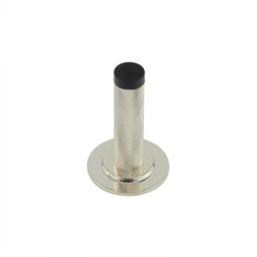 Click Here To Enlarge This Photo Of BUR-968PN-973PN Frelan Hardware Burlington Knurled 75mm Wall Mounted Door Stop (Stepped Rose) Polished Nickel