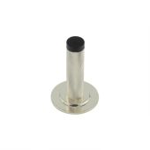 BUR-968PN-973PN Frelan Hardware Burlington Knurled 75mm Wall Mounted Door Stop (Stepped Rose) Polished Nickel