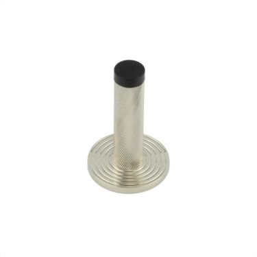Click Here To Enlarge This Photo Of BUR-968PN-974PN Frelan Hardware Burlington Knurled 75mm Wall Mounted Door Stop (Reeded Rose) Polished Nickel