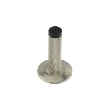 Click Here To Enlarge This Photo Of BUR-968SN-972SN Frelan Hardware Burlington Knurled 75mm Wall Mounted Door Stop (Chamfered Rose) Satin Nickel