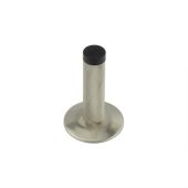 BUR-968SN-972SN Frelan Hardware Burlington Knurled 75mm Wall Mounted Door Stop (Chamfered Rose) Satin Nickel