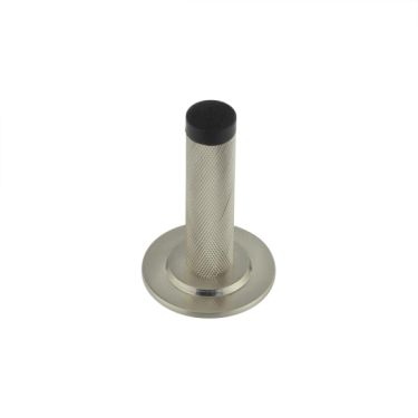 Click Here To Enlarge This Photo Of BUR-968SN-973SN Frelan Hardware Burlington Knurled 75mm Wall Mounted Door Stop (Stepped Rose) Satin Nickel