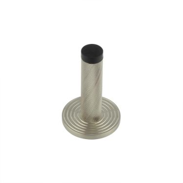 Click Here To Enlarge This Photo Of BUR-968SN-974SN Frelan Hardware Burlington Knurled 75mm Wall Mounted Door Stop (Reeded Rose) Satin Nickel