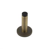BUR-970AB-969AB Frelan Hardware Burlington Plain 75mm Wall Mounted Door Stop (Knurled Rose) Antique Brass
