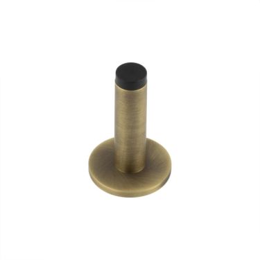 Click Here To Enlarge This Photo Of BUR-970AB-971AB Frelan Hardware Burlington Plain 75mm Wall Mounted Door Stop (Plain Rose) Antique Brass
