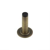 BUR-970AB-973AB Frelan Hardware Burlington Plain 75mm Wall Mounted Door Stop (Stepped Rose) Antique Brass