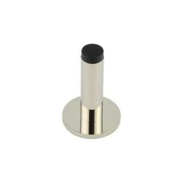 Click Here To Enlarge This Photo Of BUR-970PN-969PN Frelan Hardware Burlington Plain 75mm Wall Mounted Door Stop (Knurled Rose) Polished Nickel