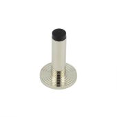 BUR-970PN-974PN Frelan Hardware Burlington Plain 75mm Wall Mounted Door Stop (Reeded Rose) Polished Nickel