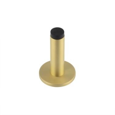 Click Here To Enlarge This Photo Of BUR-970SB-971SB Frelan Hardware Burlington Plain 75mm Wall Mounted Door Stop (Plain Rose) Satin Brass