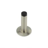 BUR-970SN-972SN Frelan Hardware Burlington Plain 75mm Wall Mounted Door Stop (Chamfered Rose) Satin Nickel