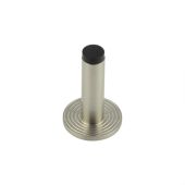 BUR-970SN-974SN Frelan Hardware Burlington Plain 75mm Wall Mounted Door Stop (Reeded Rose) Satin Nickel