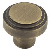 HOX1030AB Frelan Hardware Hoxton Cropley Cupboard Knob 30mm Antique Brass