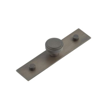 Click Here To Enlarge This Photo Of HOX-1030DB-5090DB Frelan Hardware Hoxton Cropley Cupboard Knob 30mm on Plain Backplate Dark Bronze