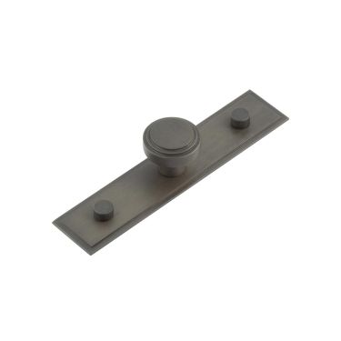 Click Here To Enlarge This Photo Of HOX-1030DB-6090DB Frelan Hardware Hoxton Cropley Cupboard Knob 30mm on Stepped Backplate Dark Bronze