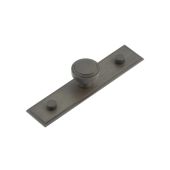 HOX-1030DB-6090DB Frelan Hardware Hoxton Cropley Cupboard Knob 30mm on Stepped Backplate Dark Bronze