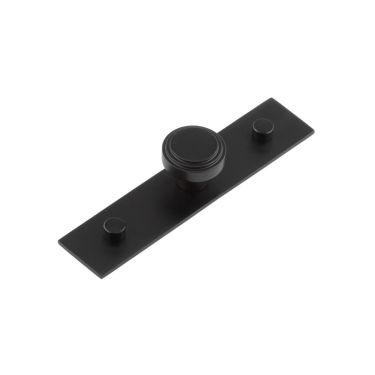 Click Here To Enlarge This Photo Of HOX-1030MB-5090MB Frelan Hardware Hoxton Cropley Cupboard Knob 30mm on Plain Backplate Matt Black
