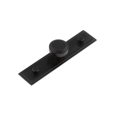 Click Here To Enlarge This Photo Of HOX-1030MB-6090MB Frelan Hardware Hoxton Cropley Cupboard Knob 30mm on Stepped Backplate Matt Black