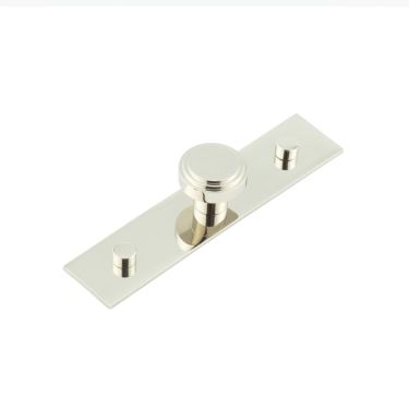 Click Here To Enlarge This Photo Of HOX-1030PN-5090PN Frelan Hardware Hoxton Cropley Cupboard Knob 30mm on Plain Backplate Polished Nickel
