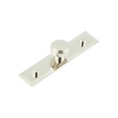 HOX-1030PN-6090PN Frelan Hardware Hoxton Cropley Cupboard Knob 30mm on Stepped Backplate Polished Nickel