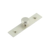 HOX-1030SN-5090SN Frelan Hardware Hoxton Cropley Cupboard Knob 30mm on Plain Backplate Satin Nickel