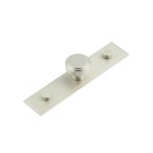 HOX-1030SN-6090SN Frelan Hardware Hoxton Cropley Cupboard Knob 30mm on Stepped Backplate Satin Nickel
