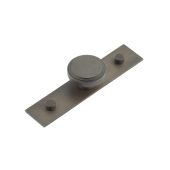HOX-1040DB-5090DB Frelan Hardware Hoxton Cropley Cupboard Knob 40mm on Plain Backplate Dark Bronze