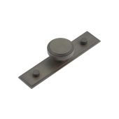 HOX-1040DB-6090DB Frelan Hardware Hoxton Cropley Cupboard Knob 40mm on Stepped Backplate Dark Bronze