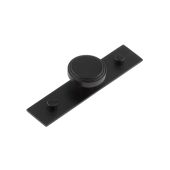 HOX-1040MB-5090MB Frelan Hardware Hoxton Cropley Cupboard Knob 40mm on Plain Backplate Matt Black