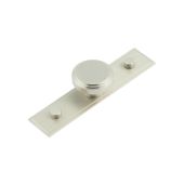 HOX-1040SN-6090SN Frelan Hardware Hoxton Cropley Cupboard Knob 40mm on Stepped Backplate Satin Nickel