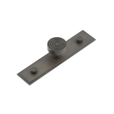 Click Here To Enlarge This Photo Of HOX-1130DB-6090DB Frelan Hardware Hoxton Murray Cupboard Knob 30mm on Stepped Backplate Dark Bronze
