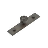 HOX-1130DB-6090DB Frelan Hardware Hoxton Murray Cupboard Knob 30mm on Stepped Backplate Dark Bronze