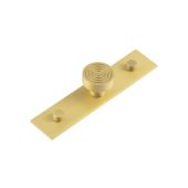 HOX-1130SB-5090SB Frelan Hardware Hoxton Murray Cupboard Knob 30mm on Plain Backplate Satin Brass
