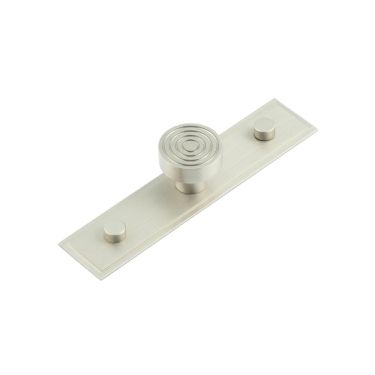 Click Here To Enlarge This Photo Of HOX-1130SN-6090SN Frelan Hardware Hoxton Murray Cupboard Knob 30mm on Stepped Backplate Satin Nickel