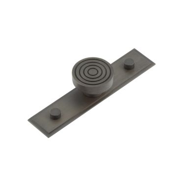 Click Here To Enlarge This Photo Of HOX-1140DB-6090DB Frelan Hardware Hoxton Murray Cupboard Knob 40mm on Stepped Backplate Dark Bronze