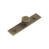 HOX-130AB-5090AB Frelan Hardware Hoxton Wenlock Cupboard Knob 30mm on Plain Backplate Antique Brass