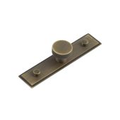 HOX-130AB-6090AB Frelan Hardware Hoxton Wenlock Cupboard Knob 30mm on Stepped Backplate Antique Brass