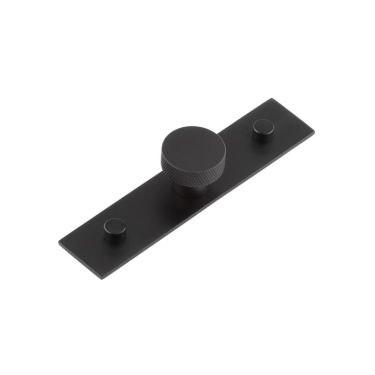 Click Here To Enlarge This Photo Of HOX-130MB-5090MB Frelan Hardware Hoxton Wenlock Cupboard Knob 30mm on Plain Backplate Matt Black