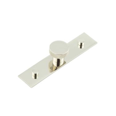 Click Here To Enlarge This Photo Of HOX-130PN-5090PN Frelan Hardware Hoxton Wenlock Cupboard Knob 30mm on Plain Backplate Polished Nickel