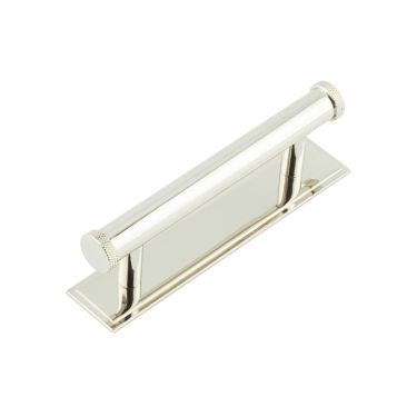 Click Here To Enlarge This Photo Of HOX-150PN-6050PN Frelan Hardware Hoxton Wenlock Cabinet Handle 96mm on Stepped Backplate Polished Nickel