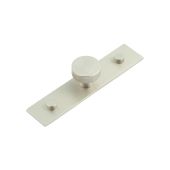 HOX-230SN-5090SN Frelan Hardware Hoxton Thaxted Cupboard Knob 30mm on Plain Backplate Satin Nickel