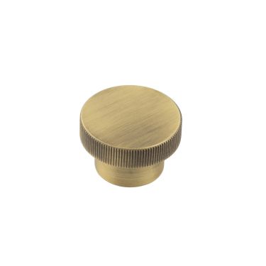 Click Here To Enlarge This Photo Of HOX240AB Frelan Hardware Hoxton Thaxted Cupboard Knob 40mm Antique Brass