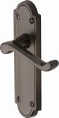 V313-MB Heritage Brass Door Handle Lever Latch Meridian Design Matt Bronze Finish