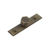HOX-330AB-6090AB Frelan Hardware Hoxton Nile Cupboard Knob 30mm on Stepped Backplate Antique Brass