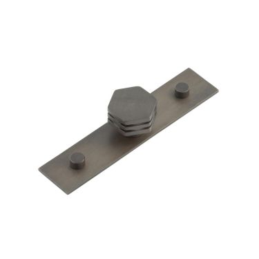 Click Here To Enlarge This Photo Of HOX-330DB-5090DB Frelan Hardware Hoxton Nile Cupboard Knob 30mm on Plain Backplate Dark Bronze