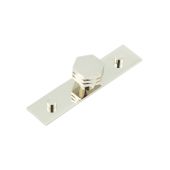 HOX-330PN-5090PN Frelan Hardware Hoxton Nile Cupboard Knob 30mm on Plain Backplate Polished Nickel
